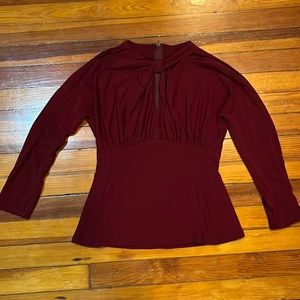 Laura Byrnes Oxblood Blouse